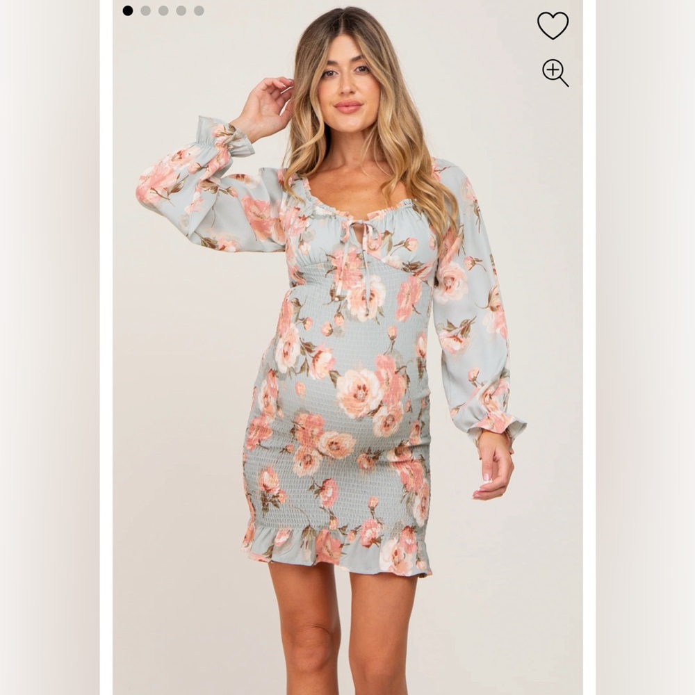 Pink blush maternity dress